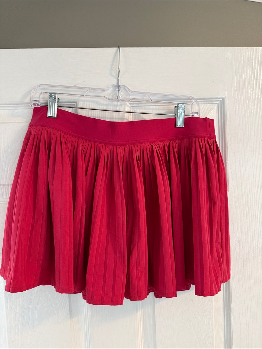 lululemon athletica Bright Red Pleated Skater Skirt